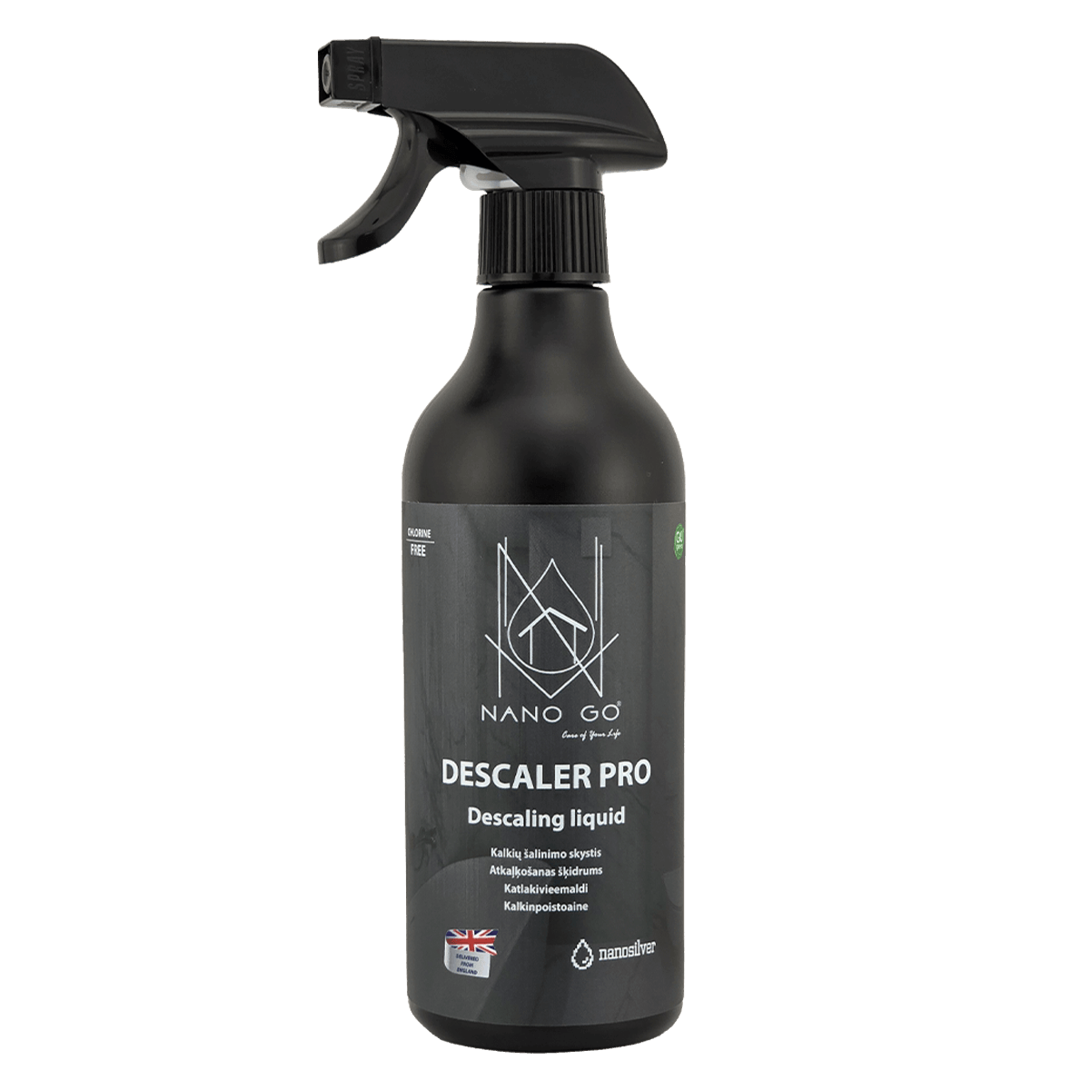 NANO GO DESCALER PRO 500 ml kalkių, vandens dėmių ir muilo apnašų valiklis